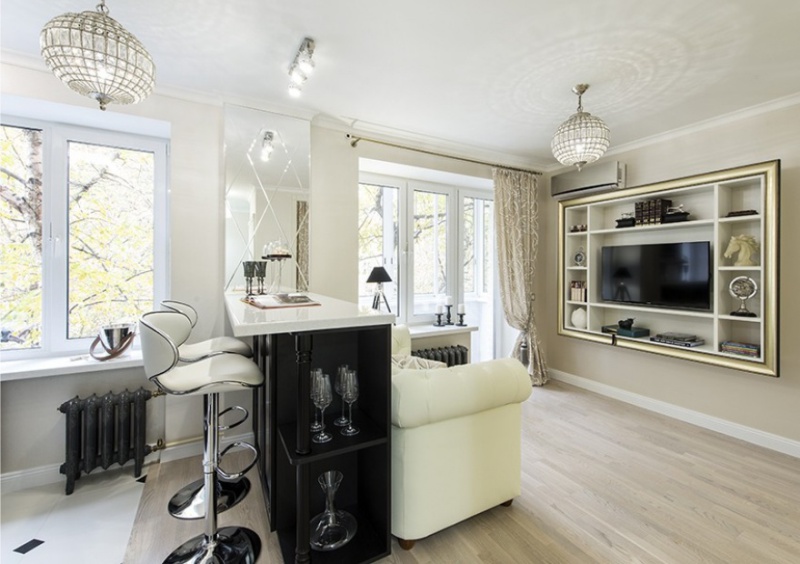 Kitchen-living room in Khrushchev