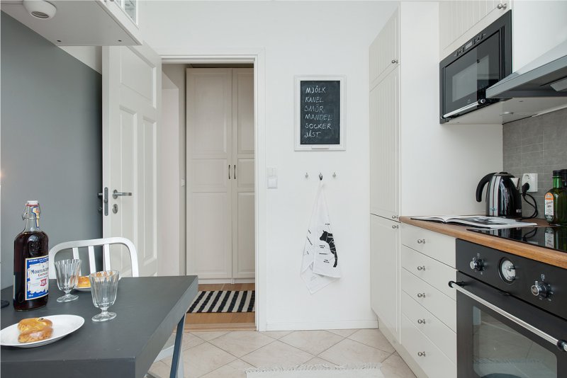 Cabinets over dining area