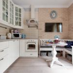 Design project corner kitchen in the style of Provence