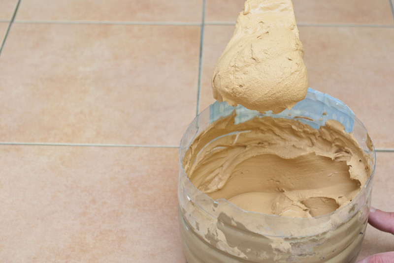 Kneading grout