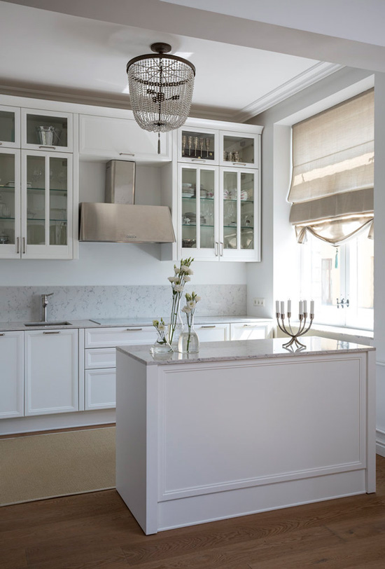 Interior of the kitchen-living room in Stalinka