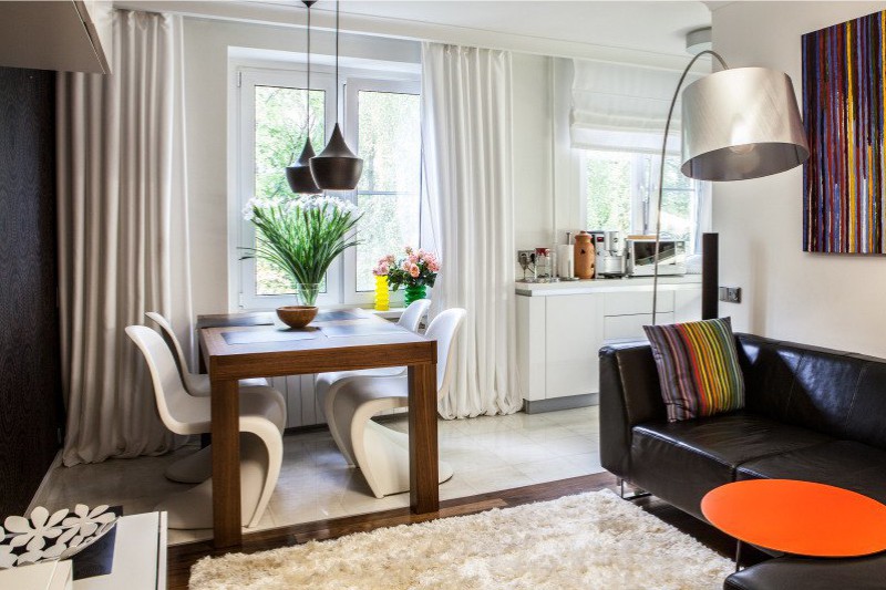 Dining area in the kitchen-living room