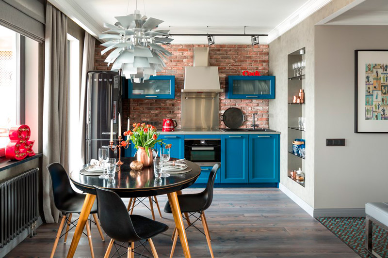 Dining area in the kitchen-living room