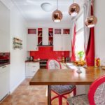 White and red kitchen