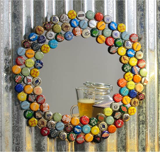 Decor frame mirrors lids