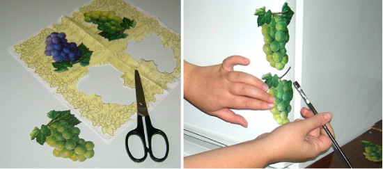 DIY decoupage chladnička