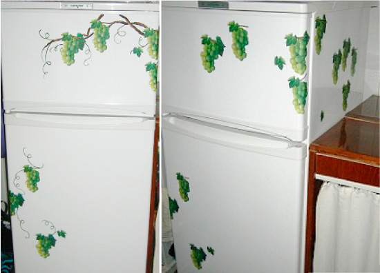 DIY decoupage fridge