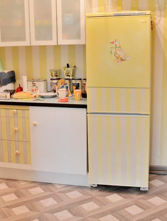 The idea of ​​decoupage the refrigerator do it yourself