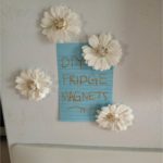 Artificial flower fridge magnets