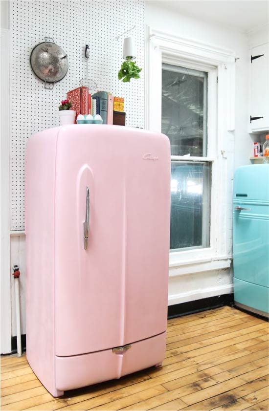 Painting the fridge