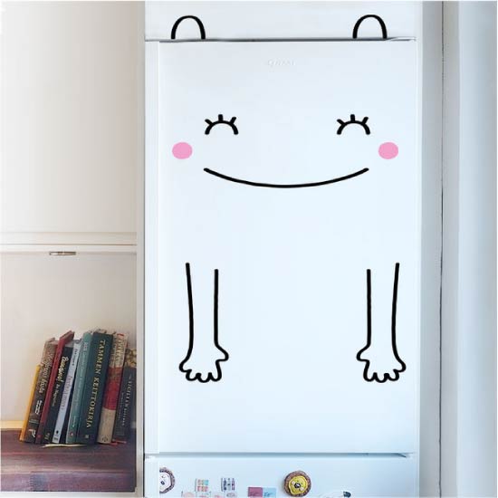 Autocollants sur le frigo