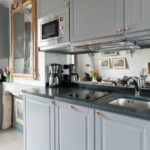 Classic kitchen with gold accents