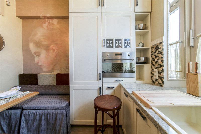 Kitchen with sink by the window