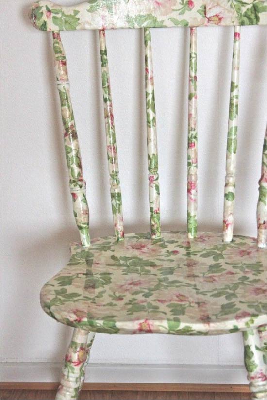 Decoupage chair