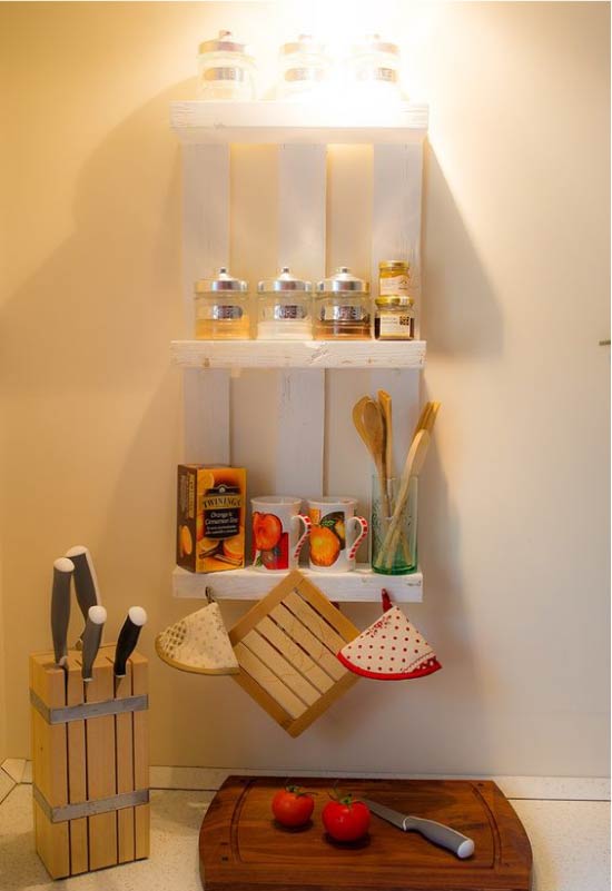 Shelf for spices and kitchenware