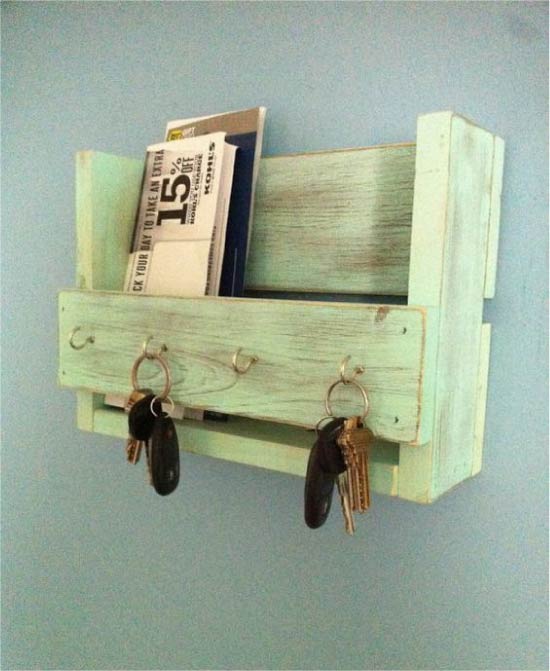 Shelf of boards from the pallet