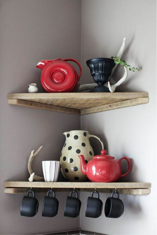 Homemade Corner Shelf