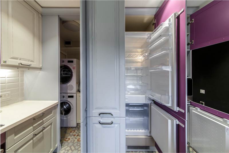 Open built-in refrigerator