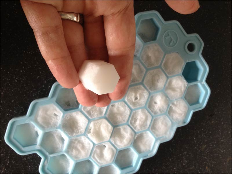 Coconut oil in ice mold