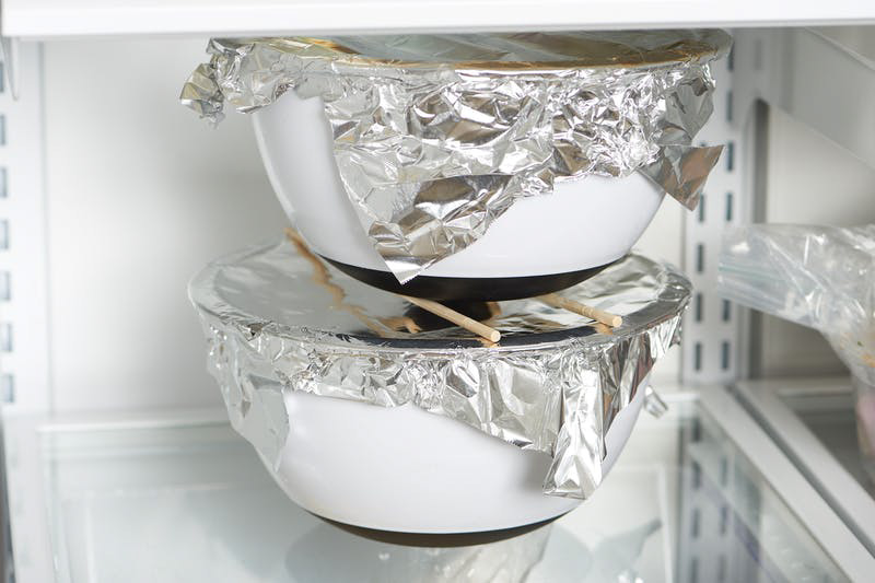 Storage with foil and chinese chopsticks