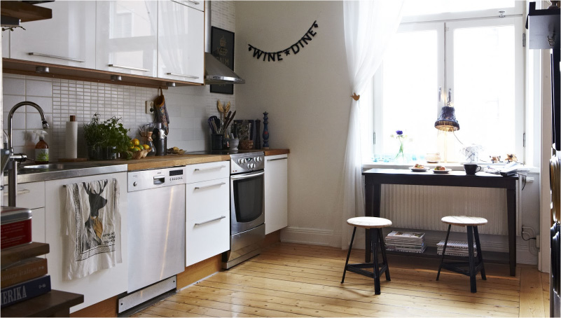 Dapur bergaya Scandinavia