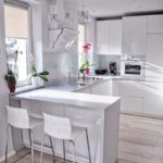 White kitchen without handles