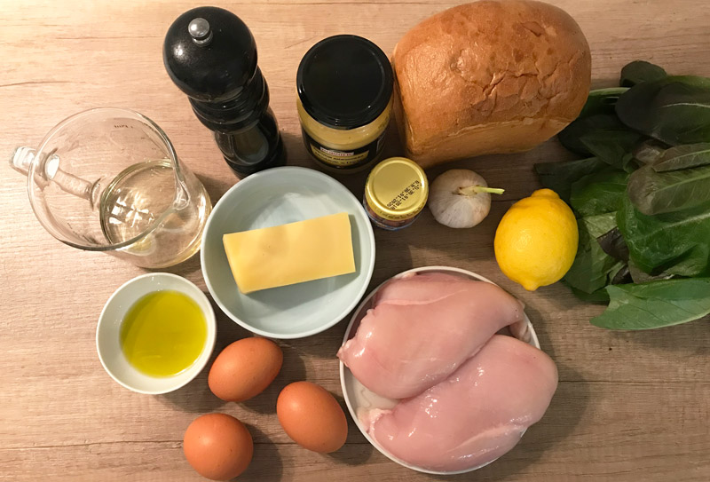 Ingredienser til Caesar Salat