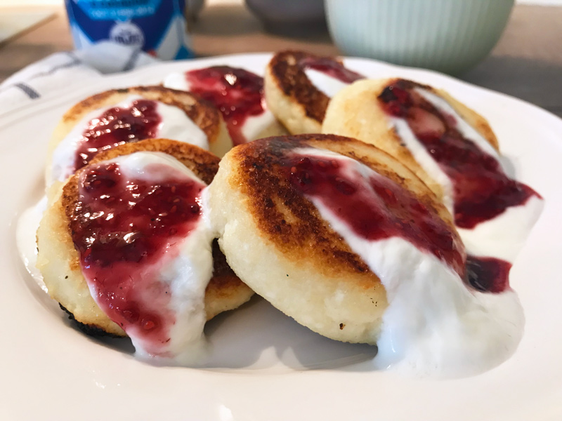 Cheesecakes din brânză de vaci și grâu