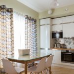 Green walls in the kitchen