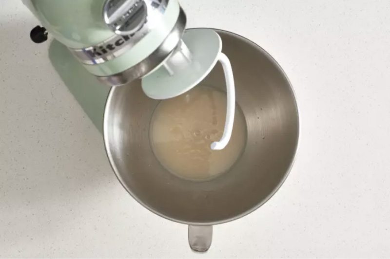 Yeast dissolves in warm water